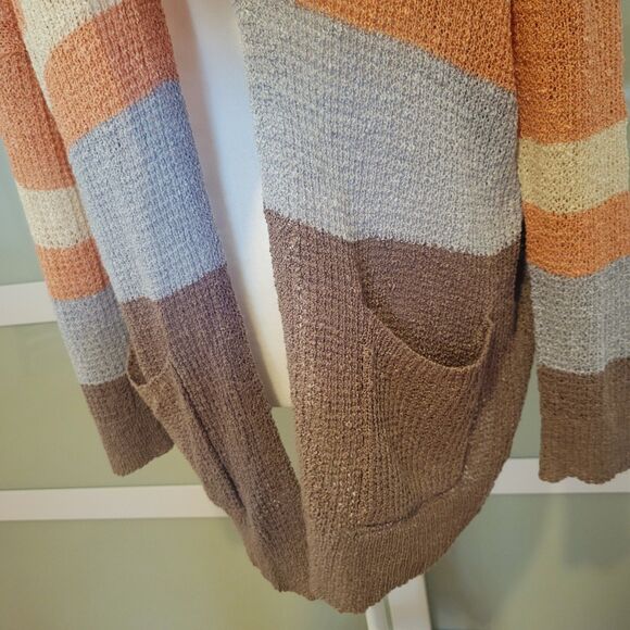 Beceel Cardigan Open Front 4Color Straps With Pockets Women Size S - Picture 2 of 7